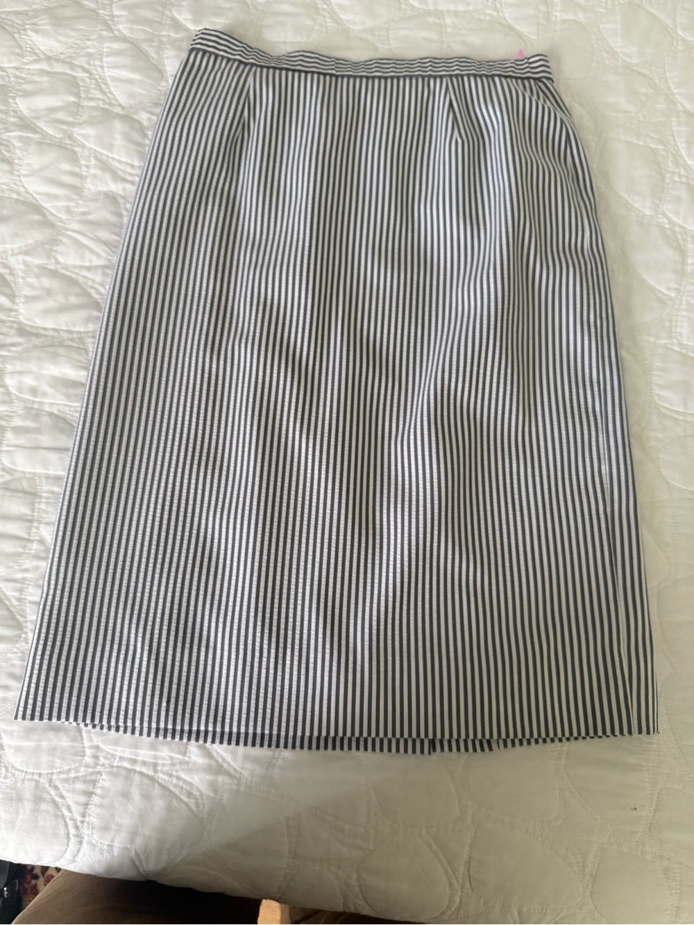 Striped Black and White Pencil Skirt